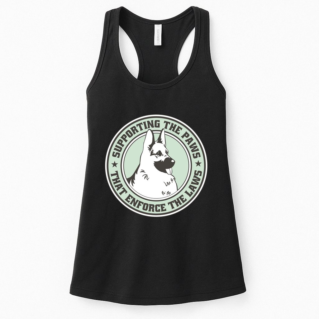 Supporting The Paws That Enforce The Laws Womens Tank Top