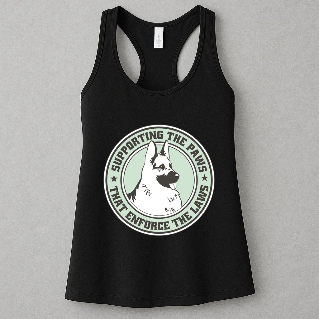 Supporting The Paws That Enforce The Laws Womens Tank Top