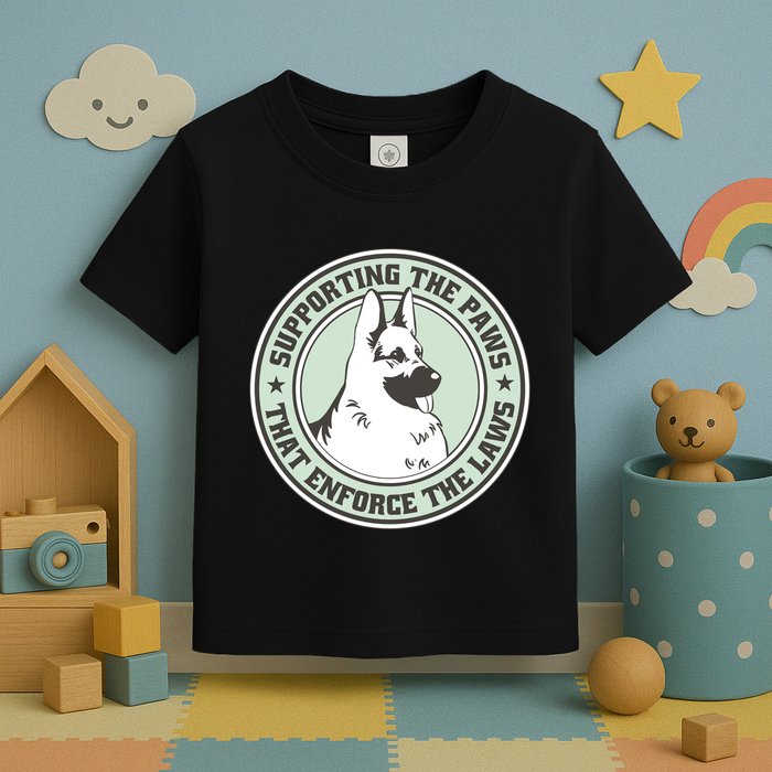 Supporting The Paws That Enforce The Laws Toddler T-Shirt