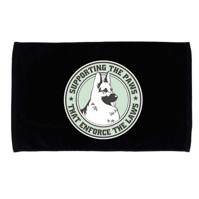 Supporting The Paws That Enforce The Laws Microfiber Hand Towel
