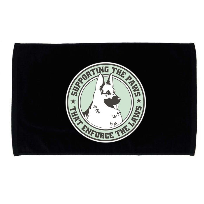 Supporting The Paws That Enforce The Laws Microfiber Hand Towel