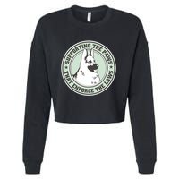 Supporting The Paws That Enforce The Laws Cropped Pullover Crew