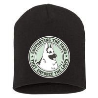 Supporting The Paws That Enforce The Laws Short Acrylic Beanie