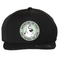 Supporting The Paws That Enforce The Laws Wool Snapback Cap