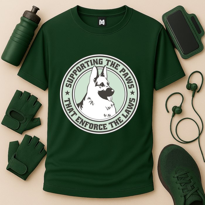 Supporting The Paws That Enforce The Laws Performance Shirt