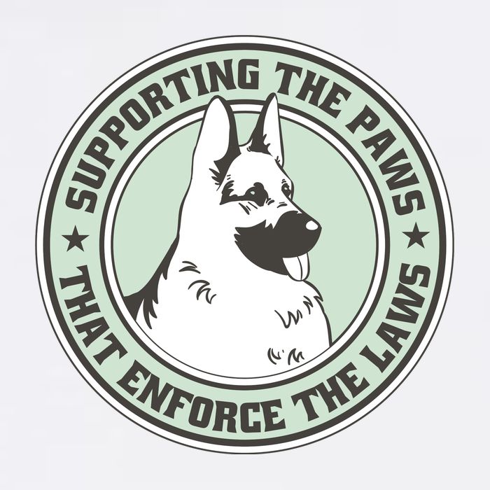 Supporting The Paws That Enforce The Laws Garment-Dyed Sweatshirt