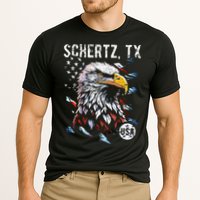 Schertz Texas Patriotic Eagle Usa Flag Cooling Performance Crew T-Shirt