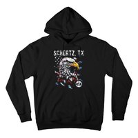 Schertz Texas Patriotic Eagle Usa Flag Hoodie