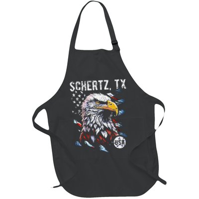Schertz Texas Patriotic Eagle Usa Flag Apron