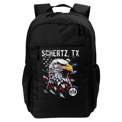 Schertz Texas Patriotic Eagle Usa Flag Backpack