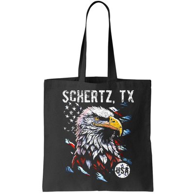 Schertz Texas Patriotic Eagle Usa Flag Bag