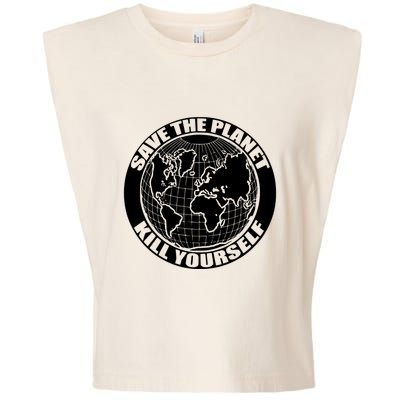 Save The Planet Kill Yourself Garment-Dyed Women's Muscle Tee