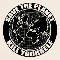 Save The Planet Kill Yourself Garment-Dyed Women's Muscle Tee