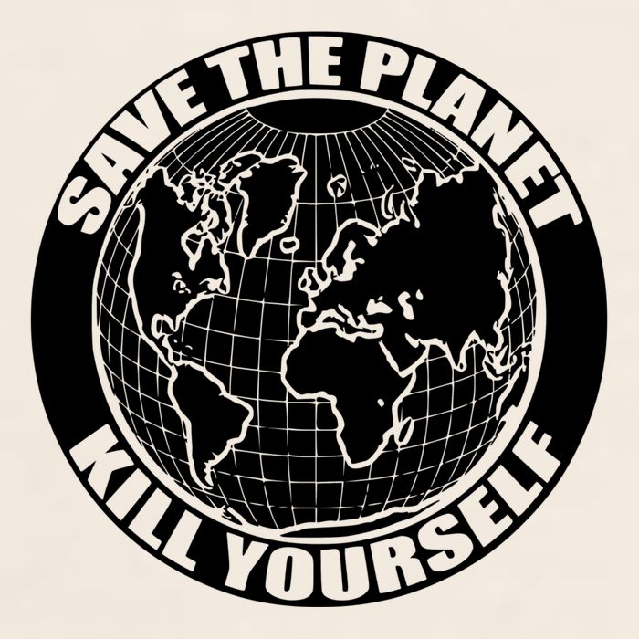 Save The Planet Kill Yourself Garment-Dyed Women's Muscle Tee