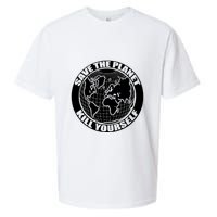Save The Planet Kill Yourself Sueded Cloud Jersey T-Shirt