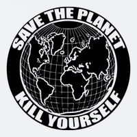Save The Planet Kill Yourself Sueded Cloud Jersey T-Shirt