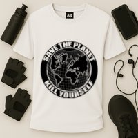Save The Planet Kill Yourself Performance Shirt