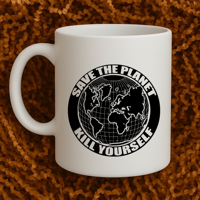 Save The Planet Kill Yourself Mug