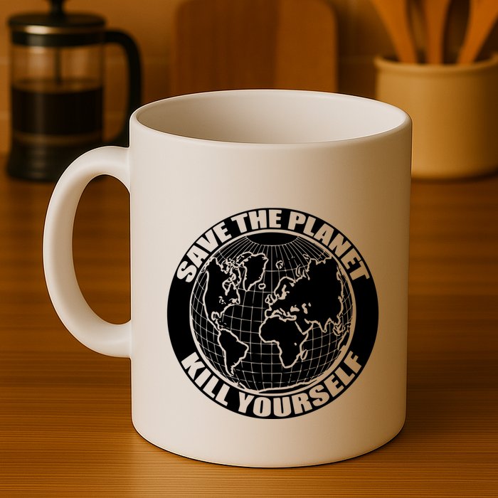 Save The Planet Kill Yourself Mug