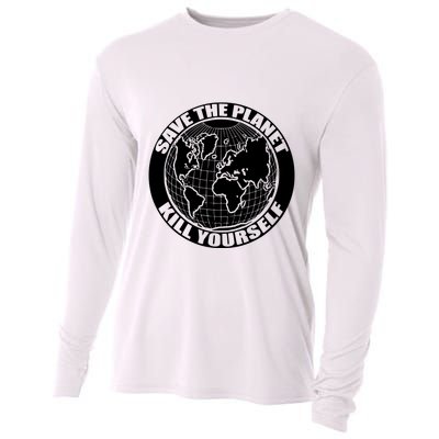 Save The Planet Kill Yourself Cooling Performance Long Sleeve Crew