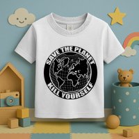 Save The Planet Kill Yourself Toddler T-Shirt