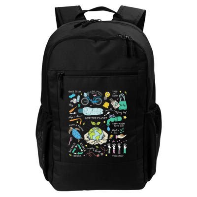 Save The Planet Reduce Reuse Recycle Earth Day Environmental Daily Commute Backpack