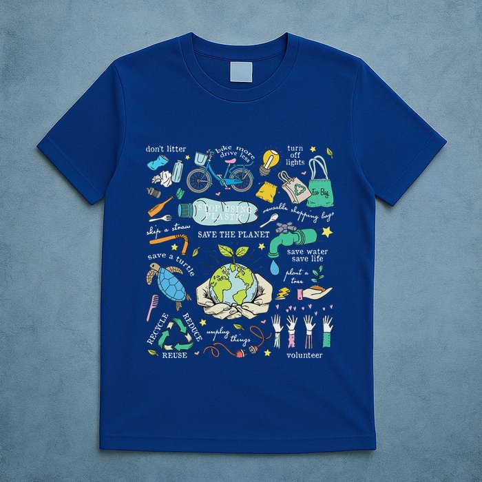 Save The Planet Reduce Reuse Recycle Earth Day Environmental T-Shirt