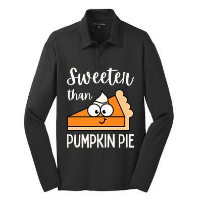 Sweeter Than Pumpkin Pie Adult Gift Silk Touch Performance Long Sleeve Polo