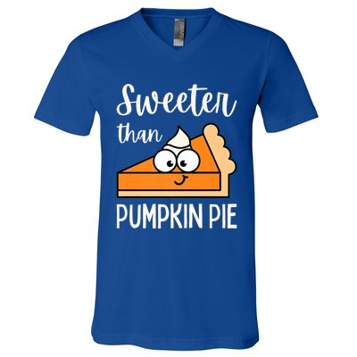 Sweeter Than Pumpkin Pie Adult Gift V-Neck T-Shirt