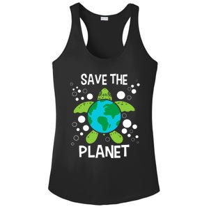 Save The Planet Environmental Protection Earth Day Climate Ladies PosiCharge Competitor Racerback Tank