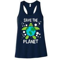 Save The Planet Environmental Protection Earth Day Climate Women's Racerback Tank