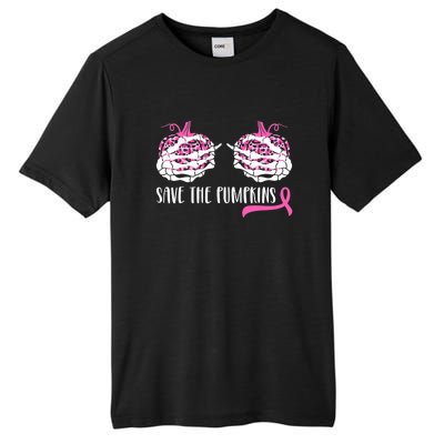 Save The Pumpkins Breast Cancer Awareness Halloween Tall Fusion ChromaSoft Performance T-Shirt