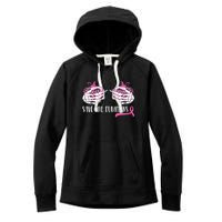 Save The Pumpkins Breast Cancer Awareness Halloween Women's Fleece Hoodie