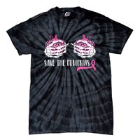 Save The Pumpkins Breast Cancer Awareness Halloween Tie-Dye T-Shirt