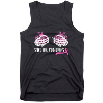 Save The Pumpkins Breast Cancer Awareness Halloween Tank Top