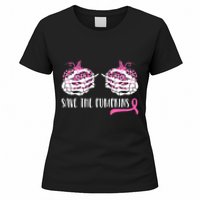 Save The Pumpkins Breast Cancer Awareness Halloween Women's T-Shirt