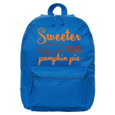 Sweeter Than Pumpkin Pie Thanksgiving Festive Gift 16 in Basic Backpack