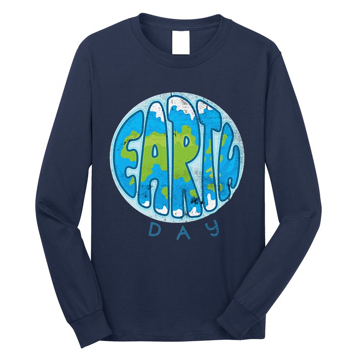 Save The Planet Earth Day Love Nature Awareness Pocket Long Sleeve Shirt