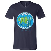 Save The Planet Earth Day Love Nature Awareness Pocket V-Neck T-Shirt