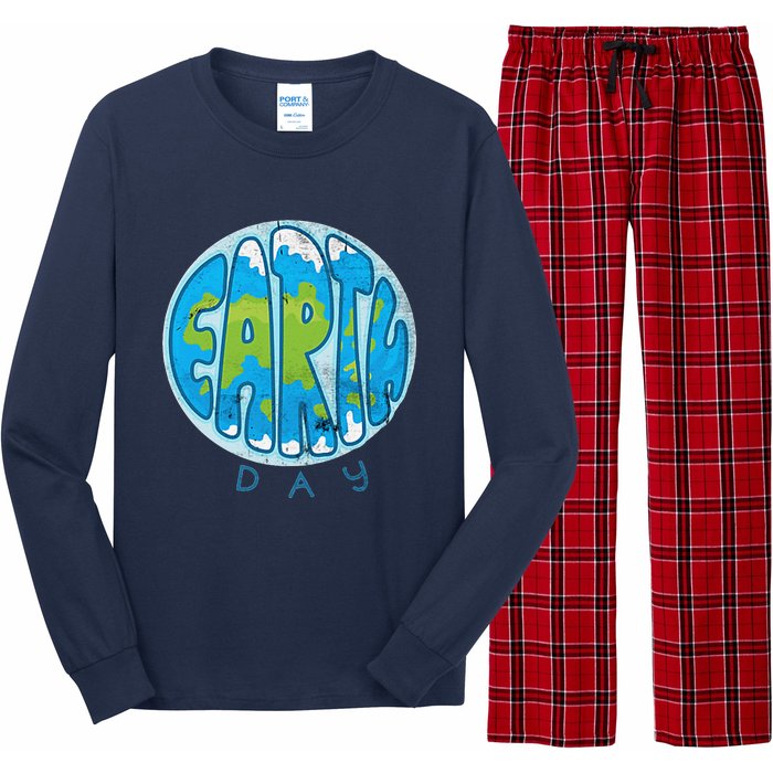 Save The Planet Earth Day Love Nature Awareness Pocket Long Sleeve Pajama Set