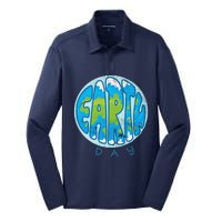 Save The Planet Earth Day Love Nature Awareness Pocket Silk Touch Performance Long Sleeve Polo