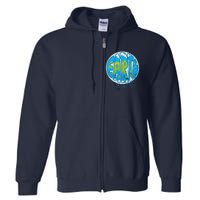 Save The Planet Earth Day Love Nature Awareness Pocket Full Zip Hoodie