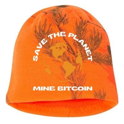 Save The Planet Mine Bitcoin Kati - Camo Knit Beanie