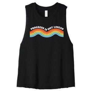 Sped Teacher Progress Is Not Linear Bsba Rbt Aba Therapist Women's Racerback Cropped Tank