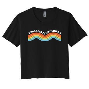 Sped Teacher Progress Is Not Linear Bsba Rbt Aba Therapist Women's Crop Top Tee