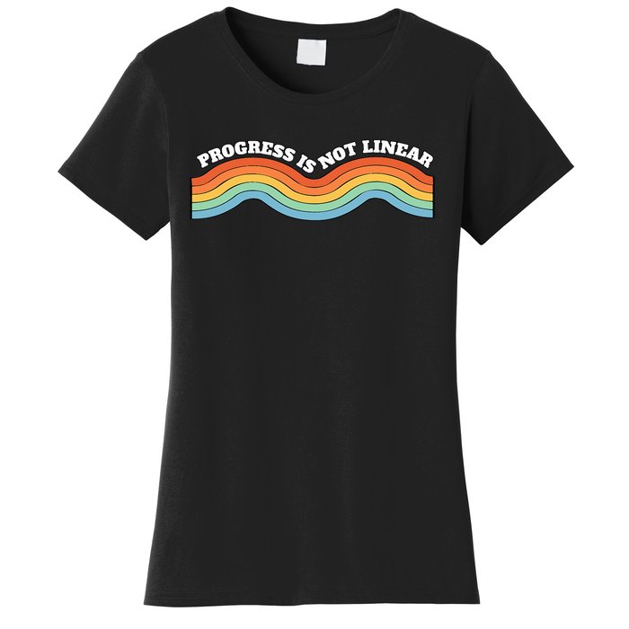 Sped Teacher Progress Is Not Linear Bsba Rbt Aba Therapist Women's T-Shirt