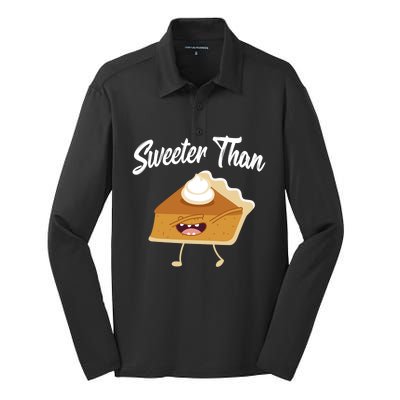 Sweeter Than Pumpkin Pie Thanksgiving Turkey Holiday Gift Silk Touch Performance Long Sleeve Polo