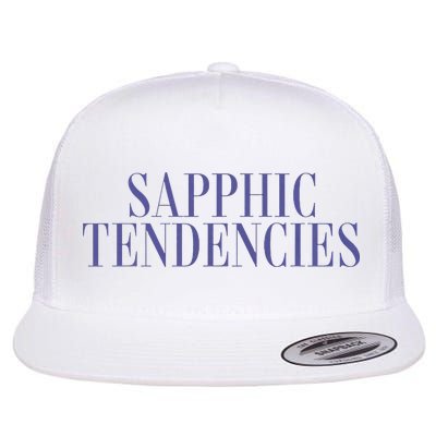 Sapphic Tendencies Pride Subtle Bisexual Pride Queer Lgbtq Flat Bill Trucker Hat