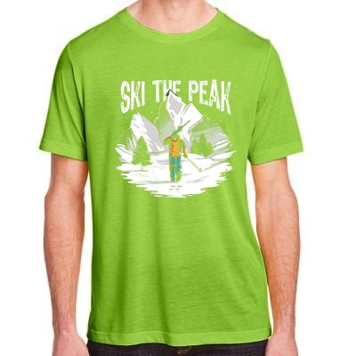 Ski The Peak Eat Sleep Ski Repeat Gift Adult ChromaSoft Performance T-Shirt