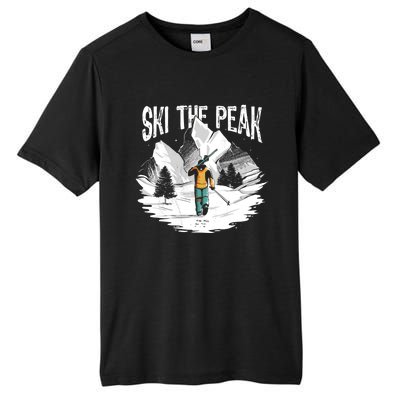 Ski The Peak Eat Sleep Ski Repeat Gift Tall Fusion ChromaSoft Performance T-Shirt